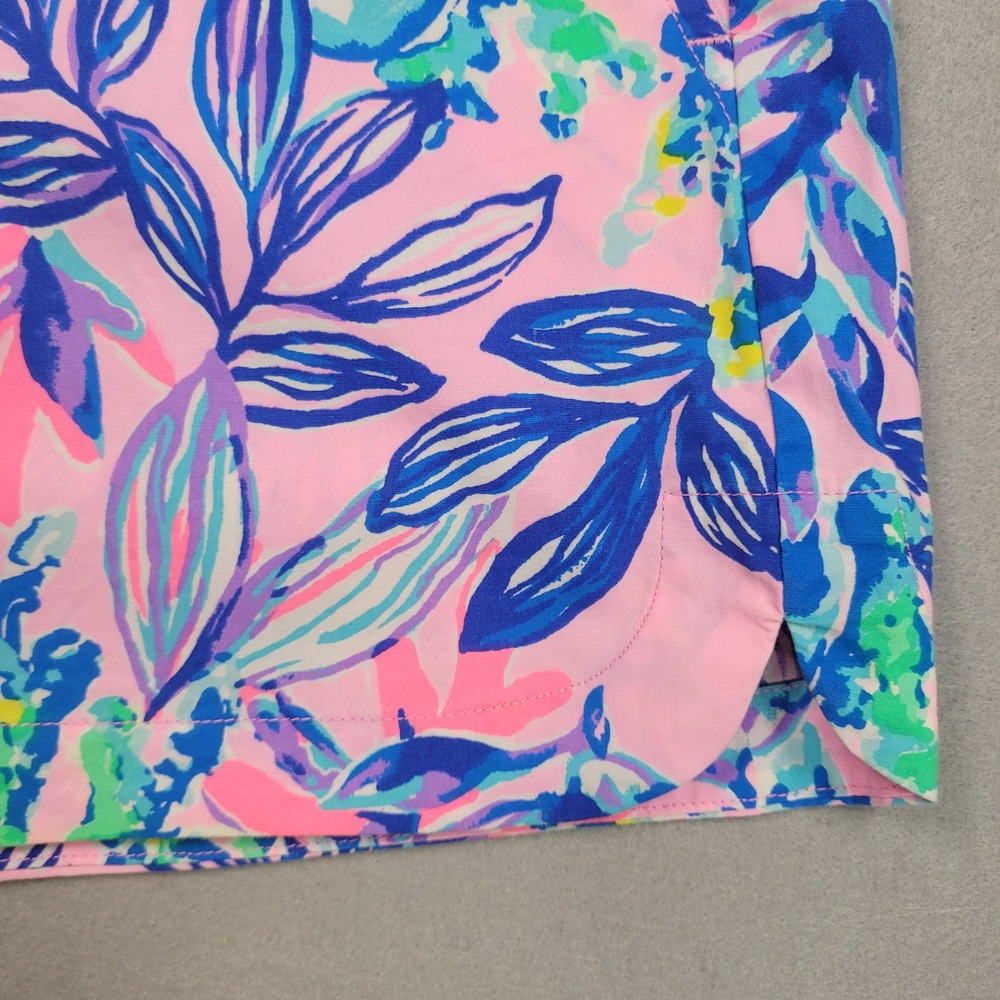 Lilly Pulitzer Womens Callahan Shorts Pink Blue Floral Tropical Small Ocean View - Picture 10 of 10